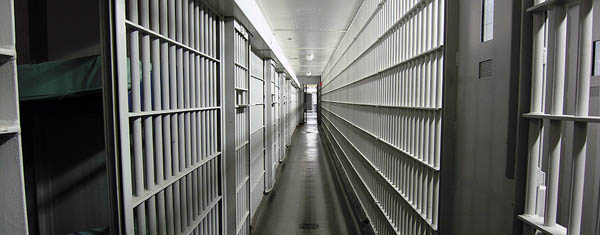 Jail cells in a city facility located in the southern United States.
